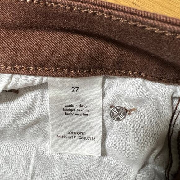 WeWoreWhat Womens Coasted Icon Jeans Cacao Size 27 Straight Leg Preppy Academia - Picture 7 of 9